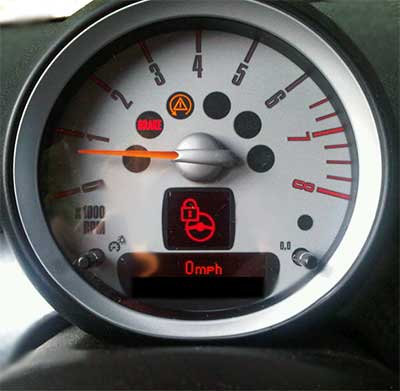 Mini Cooper Speedometer with warnings